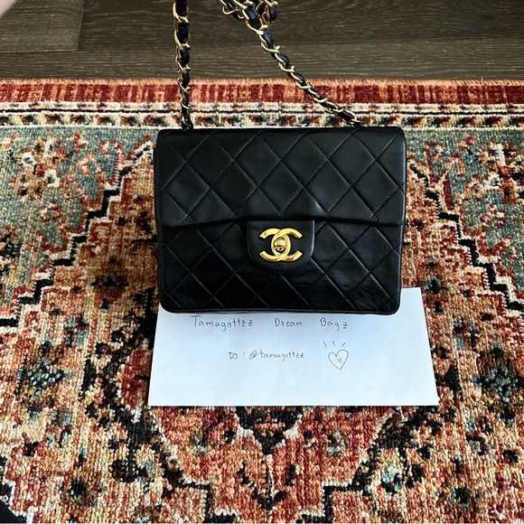 SOLD**Chanel Vintage Classic Mini Square Single Flap Bag - Picture 3 of 12